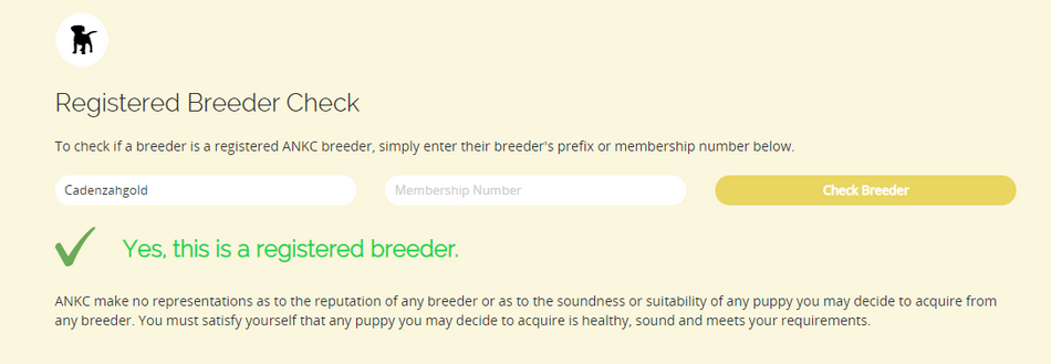 Image of registered breeder check sample